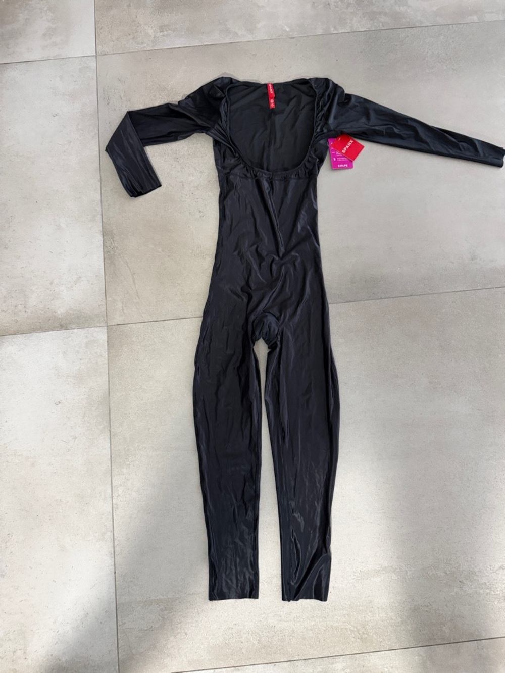 SPANX Black 3/4 Sleeve Women's catsuit shapewear